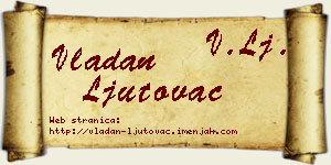 Vladan Ljutovac vizit kartica
